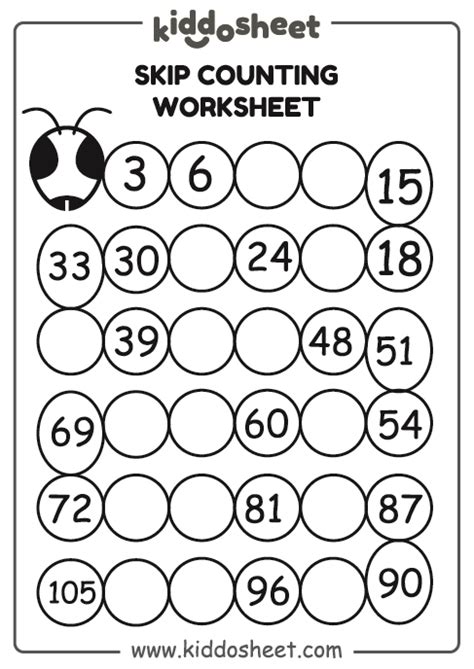 Skip Counting 3 Worksheet