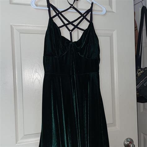 Killstar Green Velvet Dress Retails For 50 On Depop