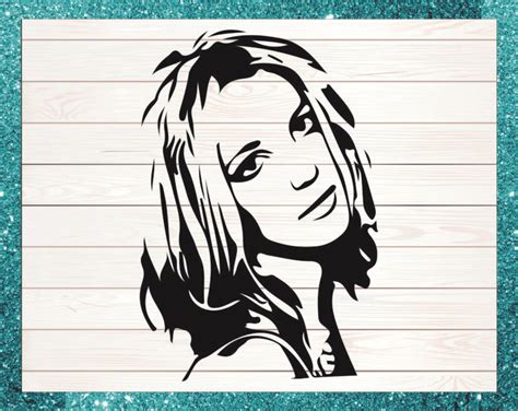 A Bundle Clipart Silhouette Svg Png Free Britney Drawn Britney