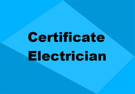 Certificate In Electrician Course Details Scope And Jobs