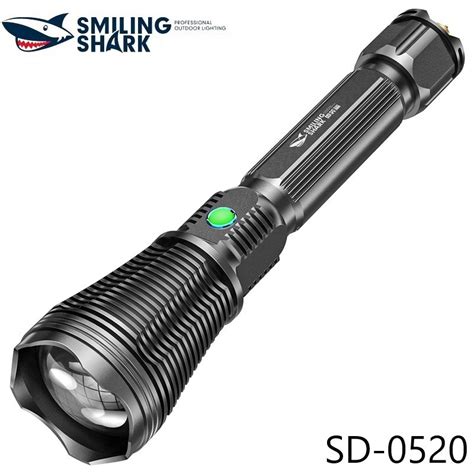 Smiling Shark SD0520 Flashlight 26650 Rechargeable Torch Light