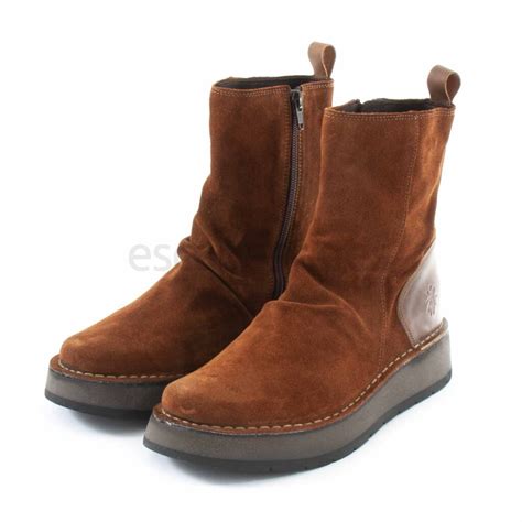 Boots Fly London Reno Oil Suede Rug Camel P