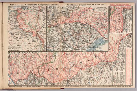 World War I Map German Nr 175 Military Events To February 11