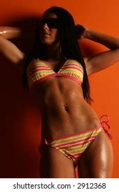 Sexy Woman Orange Bikini Stock Photo Shutterstock