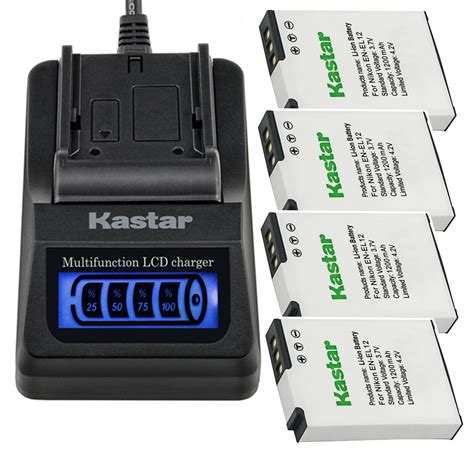 Kastar Battery LCD Quick Charger For Nikon EN EL12 Nikon Coolpix