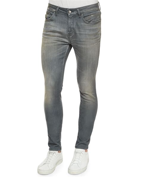 Iro Washed Skinny Leg Denim Jeans In Gray For Men Lyst