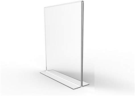 Fixturedisplays 1pk 85 X 11 Clear Acrylic Sign Holder For Tabletops Vertical Table Tent Frame