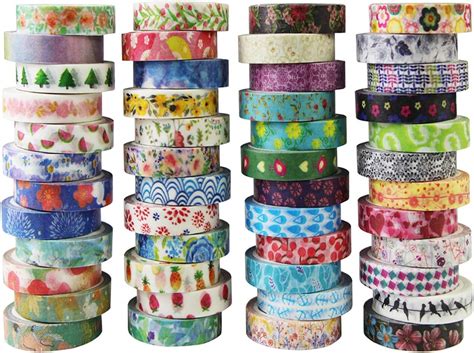 Washi Tape Lot De Rouleaux De Ruban Adh Sif D Coratif Pour