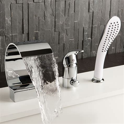 Loch Set Badewanne Armatur Handbrause Badewanne Wasserfall Armatur