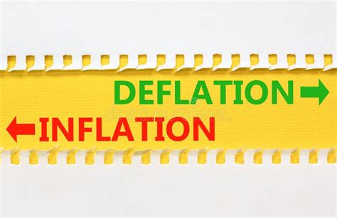 Deflation Inflation Symbol Concept Word Deflation Inflation On