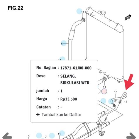 Selang Sirkulasi Air Radiator Apv Arena Mega Carry Asli Sgp Lazada