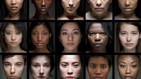 Premium Photo | Human faces of different races