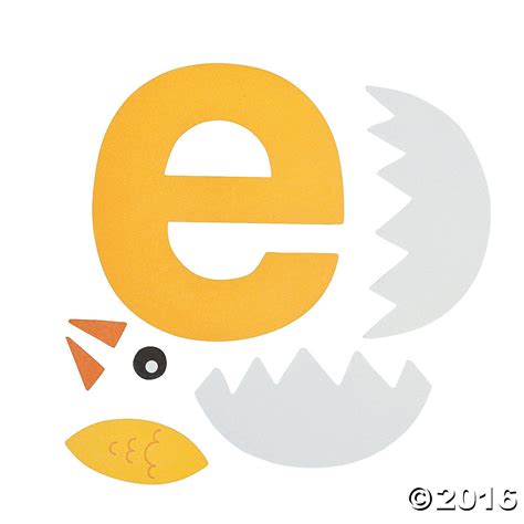 E Is For Egg” Letter E Craft Kit Makes 12 4 14 X 4 12 © Otc