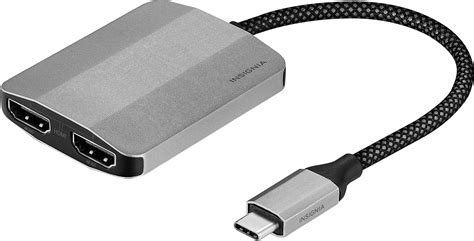 Questions And Answers Insignia USB C To Dual 4K HDMI Adapter Gray NS