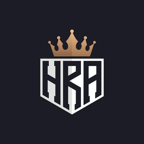 Premium Vector Luxury Hra Logo With Crown Elegant Initials Hra Letter