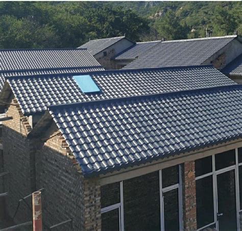 Plastic PVC Roof Tiles For Public Unfading ASA Synthetic Resin Roof