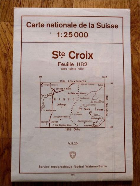 Carte Nationale De La Suisse Ste Croix Kaufen Auf Ricardo