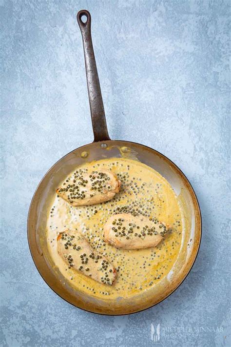 Peppercorn Chicken With Creamy Green Peppercorn Sauce - Try It, Love It