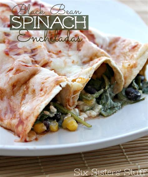 Healthy Black Bean Spinach Enchiladas Recipe Spinach Enchiladas