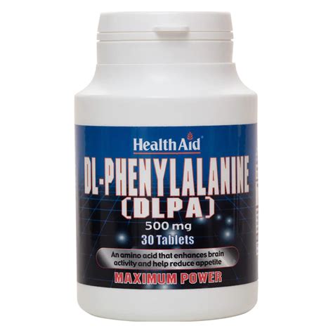 DL Phenylalanine DLPA 500mg Tablets British Chemist