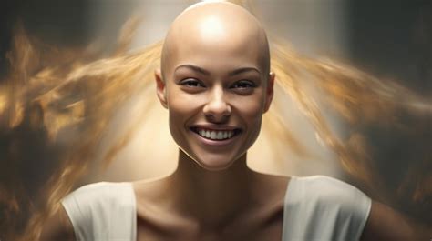 Premium Ai Image Modern Beauty Portrait Of Confident Bald Woman Girl