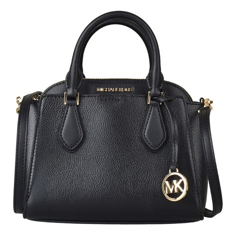 Mk Michael Kors Daria金字logo荔枝紋牛皮兩用手提斜背包黑 斜背包鍊帶包 Yahoo奇摩購物中心