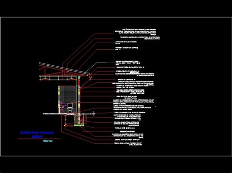 Cortes Fachada En Autocad Librería Cad