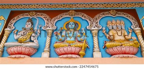 Brahma Vishnu Shiva Three Main Deities Stock Photo 2247454675