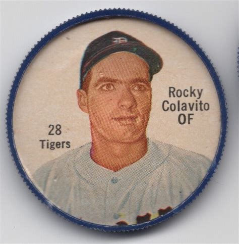 1962 ROCKY COLAVITO Baseball COIN Salada Tea DETROIT TIGERS MLB 38