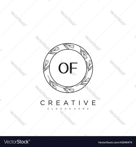 Initial Letter Flower Logo Template Premium Art Vector Image