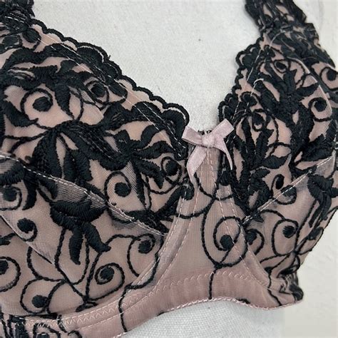 Amoureuse Intimates Sleepwear Amouruse Bra Women C Nude Black Lace Sexy Lingerie Wired