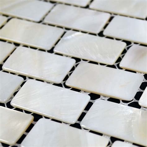 Mother Of Pearl Subway Tile White Seashell Mosaic Bathroom Wall