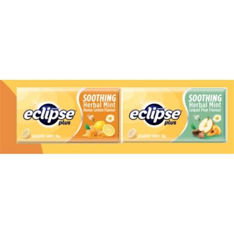 Eclipse Plus Sugarfree Mints Halal Honey Lemon Loquat Pear Soothing