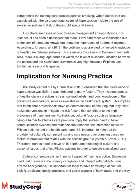 The Nursing Process To Deliver Culturally Competent Care Free Essay