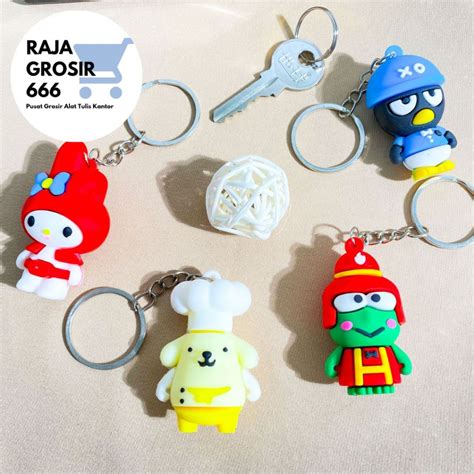 Jual Gantungan Kunci Sanrio Costum Bahan Karet Keyring Keychain Cod