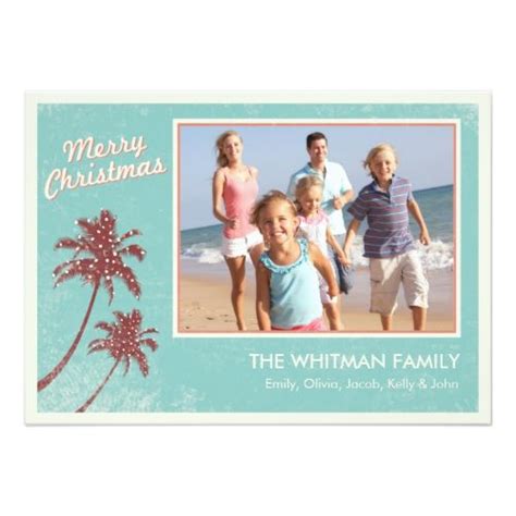 Beach Christmas Cards | Zazzle | Beach christmas card, Vintage beach ...