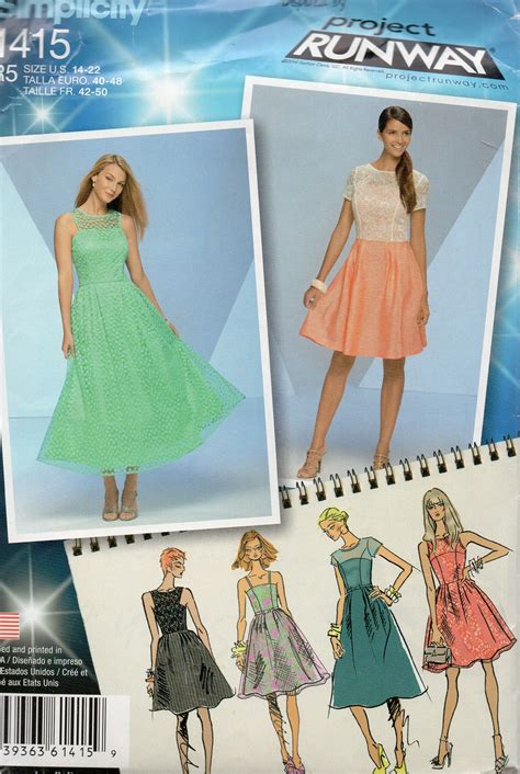 Simplicity Project Runway Pattern 1415 Special Occasion Dresses For Day