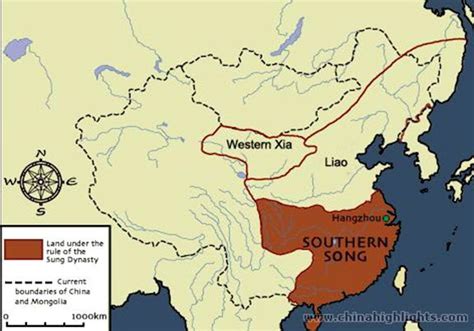 Southern Song Map1 This Map Shows The Land Of The Southern Song Dynasty