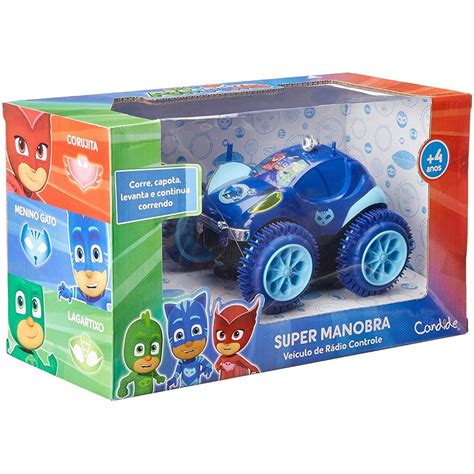 Carrinho Controle Super Manobra Pj Masks Menino Gato Candide Submarino