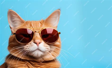 Premium Ai Image Closeup Portrait Of Funny Ginger Cat Wearing