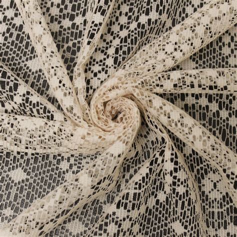 Tan Tiffany Pattern Lace Fabric By The Yard Tiffany Vintage Etsy