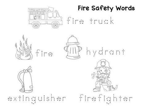 Preschool Fire Safety Booklet Printables