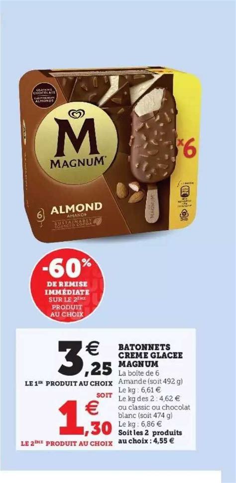 Promo B Tonnets Cr Me Glac E Magnum Chez Super U Icatalogue Fr