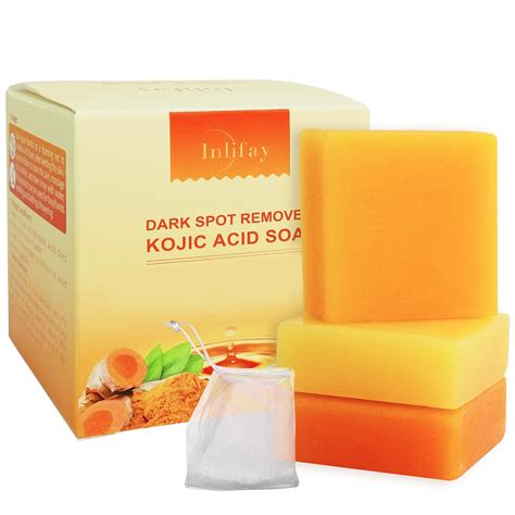 Inlifay Kojic Acid Soap Dark Spot Remover Turmeric Soap With Vitamin