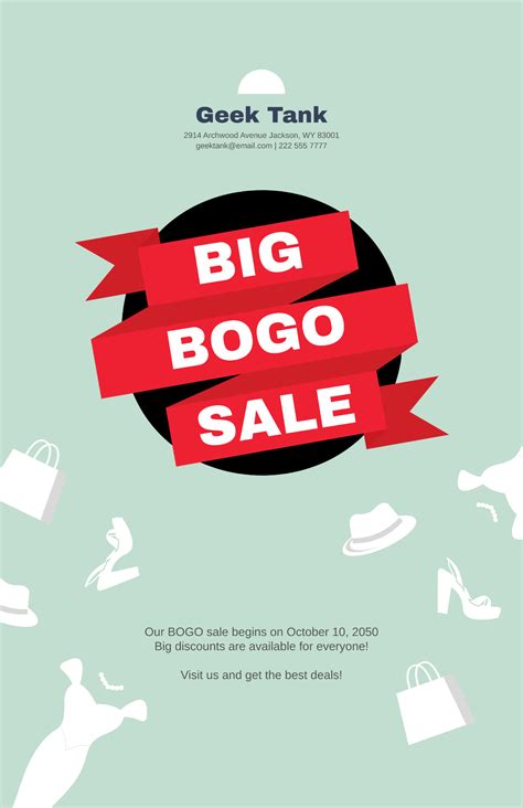 Free Classic BOGO Poster Template to Edit Online 