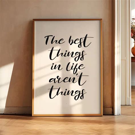 The Best Things In Life Arent Things Poster Zazzle