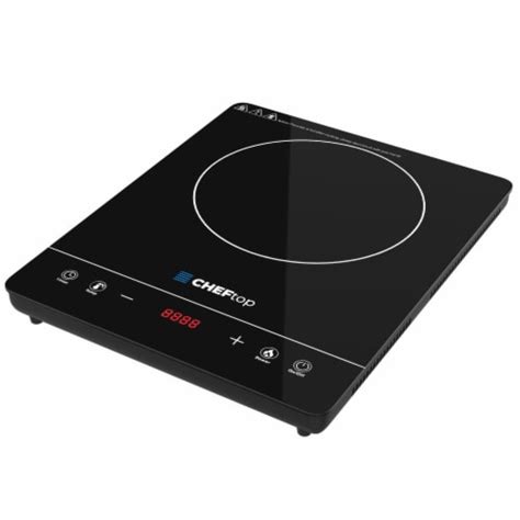 Cheftop Single Burner Induction Cooktop Portable 120v Digital Ceramic Top 1300w With Pot 1 Unit