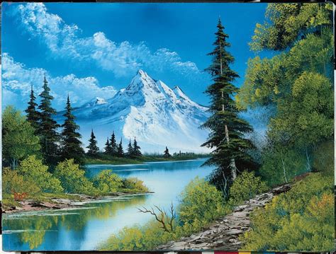 First attempt at a Bob Ross style painting : r/bobross