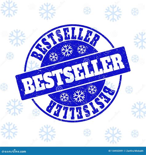 Bestseller Scratched Round Stamp Seal For Xmas Stock Vector