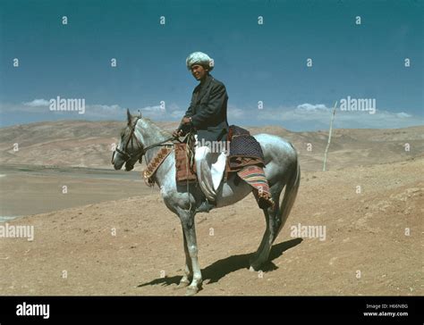 Tribesman On Horse Afghanistan September 1970 Stock Photo Alamy